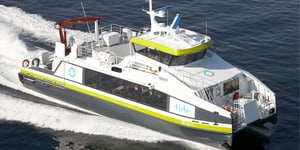 MS Tedno med nya framdrivningsmotorer av typen mtu 8V 2000